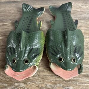 Rivers Edge Bass Fish Sandals Unisex Size 9-10 Slides Outdoor Pool Gift